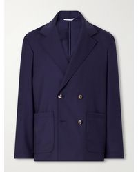 De Bonne Facture - Double-Breasted Virgin Wool-Twill Jacket - Lyst
