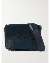 Loewe - Military Xs Leather-trimmed Canvas Messenger Bag - Lyst