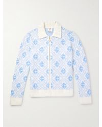 CASABLANCA - Cardigan aus Jacquard-Strick mit Reißverschluss - Lyst