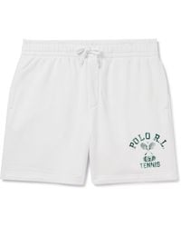 Polo Ralph Lauren - Wimbledon Logo-print Cotton-blend Jersey Drawstring Shorts - Lyst