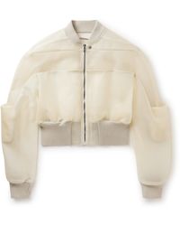 Rick Owens - Cropped Leather Bomber Jacket - Lyst