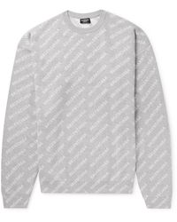 Balenciaga - Logo-jacquard Knitted Sweater - Lyst