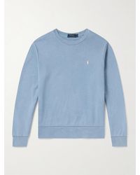 Polo Ralph Lauren - Logo-embroidered Cotton-blend Jersey Sweater - Lyst