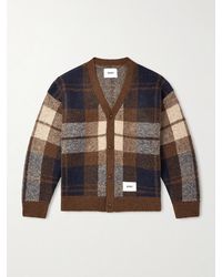 WTAPS - Palmer Logo-Appliquéd Checked Jacquard-Knit Cardigan - Lyst