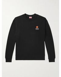 KENZO - Sweatshirt aus Baumwoll-Jersey mit Logostickerei - Lyst