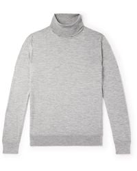 ZEGNA - Cashmere And Silk-Blend Rollneck Sweater - Lyst