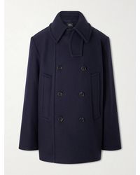 A.P.C. - Andy Double-breasted Wool-blend Coat - Lyst