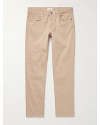 NN07 - Tony 1923 Slim-Fit Garment-Dyed Organic Cotton-Blend Twill Trousers - Lyst
