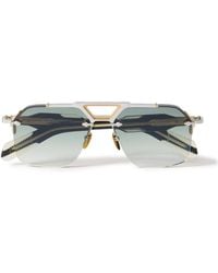 Jacques Marie Mage - Silverton Aviator-Style Acetate And-Tone Sunglasses - Lyst