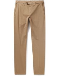 Canali - Slim-fit Cotton-blend Twill Chinos - Lyst