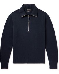 Tom Ford - Wool-blend Half-zip Sweater - Lyst