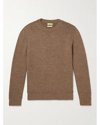 De Bonne Facture Alpaca And Wool-blend Sweater - Brown