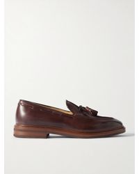 Brunello Cucinelli - Dandy Tasselled Waxed-leather Loafers - Lyst