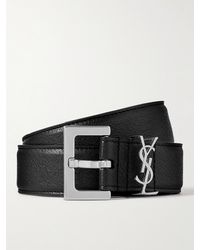 Saint Laurent - 3cm Full-grain Leather Belt - Lyst