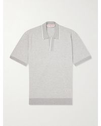 Orlebar Brown - Horton Cotton And Wool-Blend Polo Shirt - Lyst