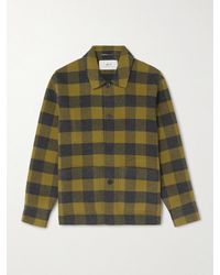 MR P. - Checked Double-faced Wool And Cashmere-blend Chore Jacket - Lyst