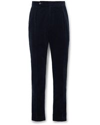 Polo Ralph Lauren - Brad Slim-fit Pleated Cotton-corduroy Suit Trousers - Lyst