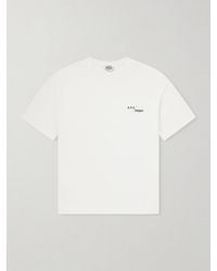 A.P.C. - Fragment Logo-Print Cotton-Jersey T-Shirt - Lyst
