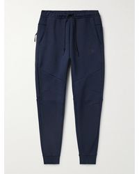 Nike - Slim-fit Tapered Cotton-blend Tech-fleece Sweatpants - Lyst