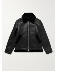 MR P. - Jacke aus Nappaleder mit Shearling-Futter - Lyst