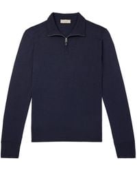 Canali - Slim-Fit Wool Half-Zip Sweater - Lyst