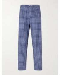 Tekla - Straight-Leg Checked Organic Cotton-Poplin Pyjama Trousers - Lyst