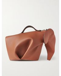 Loewe - Elephant Leather Messenger Bag - Lyst