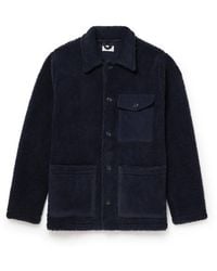 Hartford - Cotton Corduroy-Trimmed Fleece Jacket - Lyst