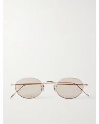 AURALEE - Eyevan Round-Frame Titanium Sunglasses - Lyst