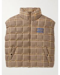 Liberal Youth Ministry - Appliquéd Quilted Checked Padded Shell Gilet - Lyst