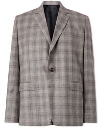 Celine - Prince Of Wales Checked Wool And Cashmere-Blend Blazer - Lyst