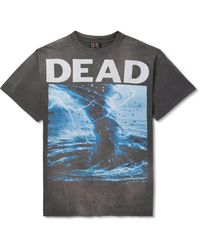 SAINT Mxxxxxx - Dead Heathen Printed Distressed Cotton-jersey T-shirt - Lyst