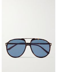 Tom Ford - Archie Aviator-style Tortoiseshell Acetate Sunglasses - Lyst