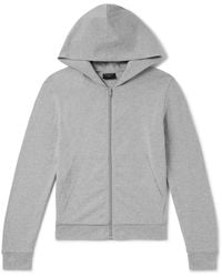 Balenciaga - Slim-fit Cotton-blend Jersey Zip-up Hoodie - Lyst