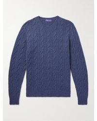 Ralph Lauren Purple Label - Pullover aus Kaschmir in Zopfstrick - Lyst