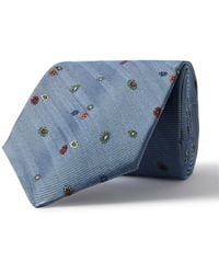 Paul Smith - 8Cm Embroidered Silk-Faille Tie - Lyst