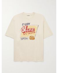 Acne Studios Grant Levy Oversized Logo-print Cotton-jersey T-shirt - Multicolour