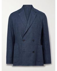 Paul Smith - Delave Unstructured Double-Breasted Linen Blazer - Lyst