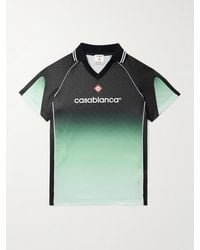 CASABLANCA - Logo-Detailed Monogrammed Dégradé Jersey Polo Shirt - Lyst
