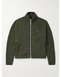 Drake's - Logo-Embroidered Wool-Blend Bouclé Jacket - Lyst