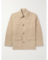 Valentino Garavani - Toile Iconograph Jacke aus einer Baumwollmischung mit Jacquard-Logomuster - Lyst