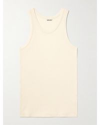 AURALEE - Slim-fit Ribbed Cotton Tank Top - Lyst