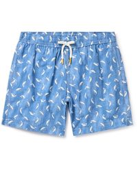 Hartford - Straight-leg Mid-length Printed Swim Shorts - Lyst