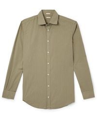 Massimo Alba - Canary Slim-Fit Checked Cotton-Poplin Shirt - Lyst