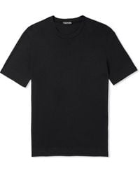 Tom Ford - Placed Rib Slim-fit Lyocell And Cotton-blend Jersey T-shirt - Lyst