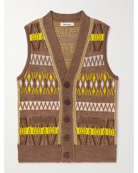 Wales Bonner - Freedom Jacquard-knit Virgin Wool-blend Vest - Lyst
