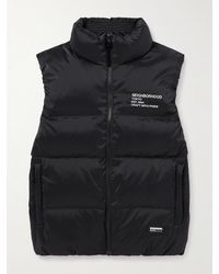 Neighborhood - Logo-embroidered Quilted Shell Down Gilet - Lyst