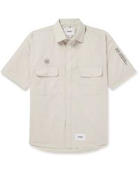 WTAPS - Logo-appliquéd Embroidered Cotton-blend Poplin Shirt - Lyst