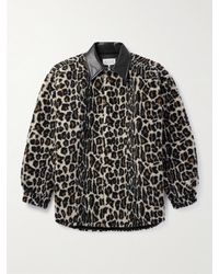 Maison Margiela - Faux Leather-trimmed Leopard-print Faux Fur Shirt Jacket - Lyst
