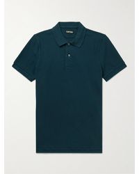 Tom Ford - Polohemd aus Baumwoll-Piqué in Stückfärbung - Lyst